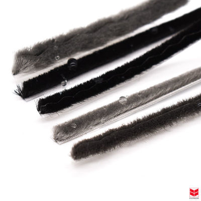 CLJ Black Weatherstrip Strip Mohair untuk debu tahan serangga tahan suara Fungsi 3-25mm Tinggi tumpukan dan 3-50mm Lebar