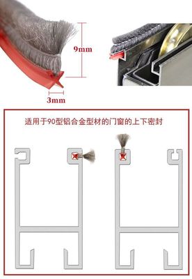 CLJ Tropical Anti Mosquito X Plastic Bottom Screen Sealing Strip untuk Pintu dan Jendela Aluminium