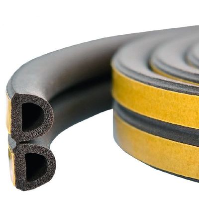 5m/6m/12m EPDM Karet Komposit Self Adhesive Foam Window Seal Strip untuk Pintu Apartemen