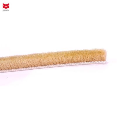 CLJ Aluminium Alloy Pintu Frame Sisi Cuaca Stripping Brush untuk Apartemen Tumpukan Tinggi 3-25mm Lebar 3-50mm