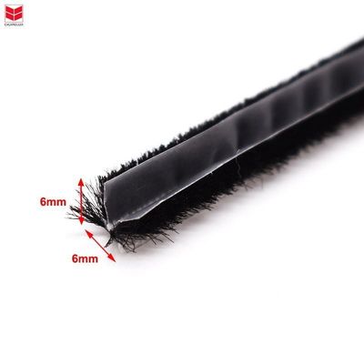 PP Fin Aluminium Windows dan Pintu Cuaca Strip Brush Seal untuk Apartemen Tumpukan Tinggi 3-25mm / lebar 3-50mm