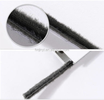 PP Fin Aluminium Windows dan Pintu Cuaca Strip Brush Seal untuk Apartemen Tumpukan Tinggi 3-25mm / lebar 3-50mm