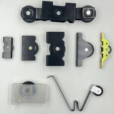 Fittings Pintu dan Jendela Disesuaikan Single Nylon Pulley Wheel V Groove Aluminium