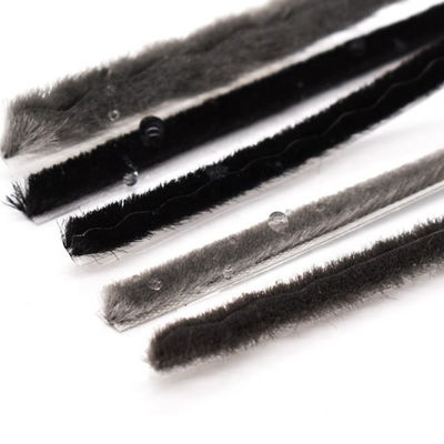 Auminium Pintu dan Jendela Sunroof Waterproof Silicone Wool Pile Cuaca Strip Seal Perekat untuk Pintu Geser