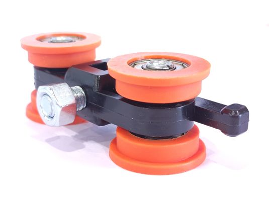 Custom dan Silent Sliding Door Rollers Fittings Furnitur Kekuatan Tinggi
