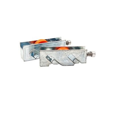 Flat/Groove Wheels Nylon Roller Dengan Frame Baja Untuk Jendela Pintu Geser Alloy Seng