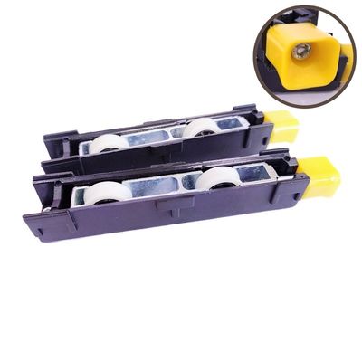 Flat/Groove Wheels Nylon Roller Dengan Frame Baja Untuk Jendela Pintu Geser Alloy Seng