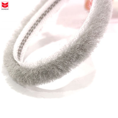 CLJ Wool Pile Sealing Non-Silicone Weather Strip Puffy Fur Untuk Auminium Pintu Dan Jendela