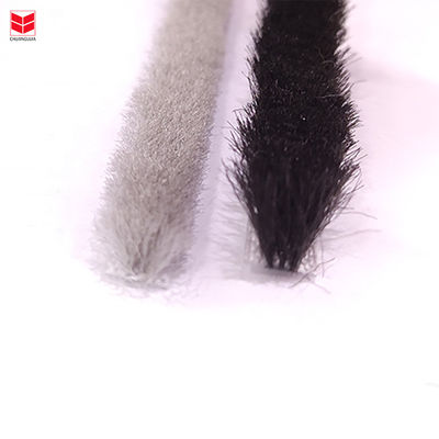 CLJ Wool Pile Sealing Non-Silicone Weather Strip Puffy Fur Untuk Auminium Pintu Dan Jendela