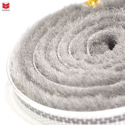 CLJ Wool Pile Sealing Non-Silicone Weather Strip Puffy Fur Untuk Auminium Pintu Dan Jendela