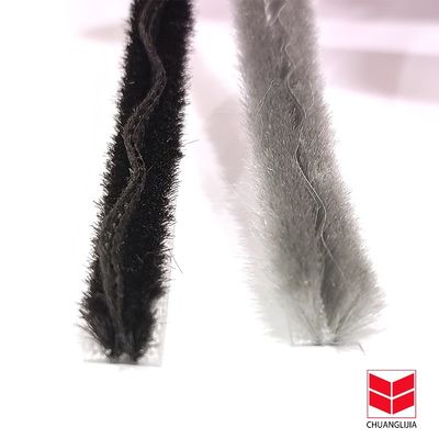 Aluminium Pintu Dan Jendela Wool Pile Weather Strip Dengan Non-Woven Fin Resistance Noise