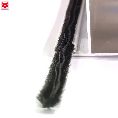 Aluminium Pintu Dan Jendela Wool Pile Weather Strip Dengan Non-Woven Fin Resistance Noise