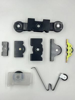 Aksesoris Pintu Aluminium Khusus Pintu Geser Dan Jendela Roller Dengan Bingkai Hitam