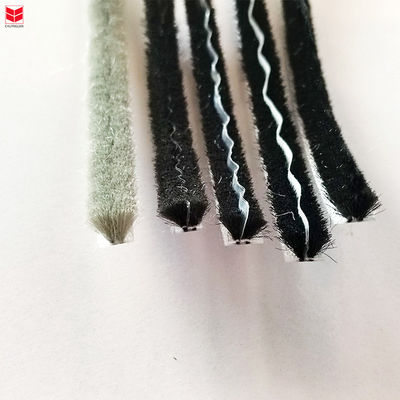 3-50mm Lebar sirip Wool Pile Window Woven Seal Strip Brush Pile Weather Strip dengan ketinggian tumpukan 3-25mm dan desain modern