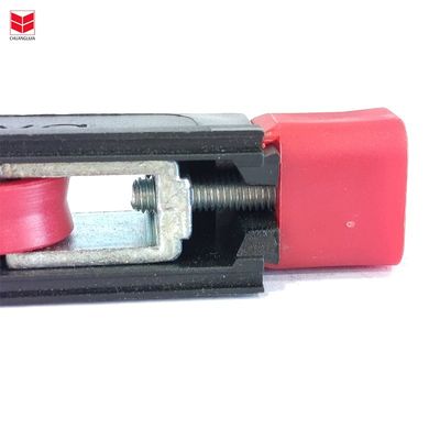 Roda geser ganda nilon Aluminium jendela Roller Bearing warna yang disesuaikan