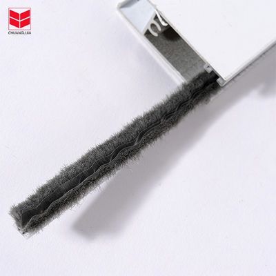 7*10mm Tinggi Tumpukan 3-25mm Silikon Strip Cuaca Sikat untuk Penyegelan Pintu dalam Warna Hitam/GRAY/BRAWN/WITH