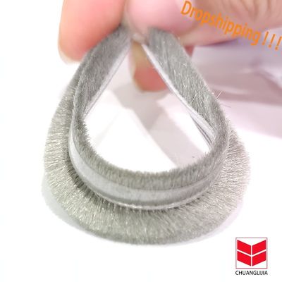 Kain tahan air Fenned Weather Strip untuk Pintu dan Jendela Wool Pile Strip Warna tahan lama Hitam/GRAY/BRAWN/WITH/OTHER