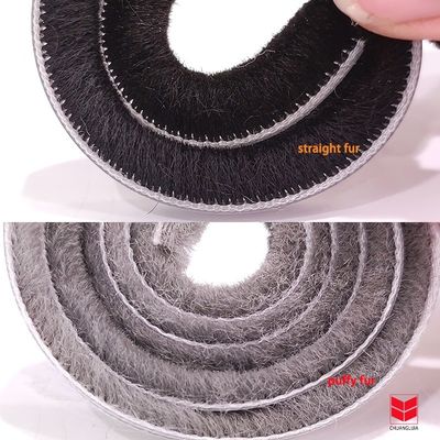 Kain tahan air Fenned Weather Strip untuk Pintu dan Jendela Wool Pile Strip Warna tahan lama Hitam/GRAY/BRAWN/WITH/OTHER