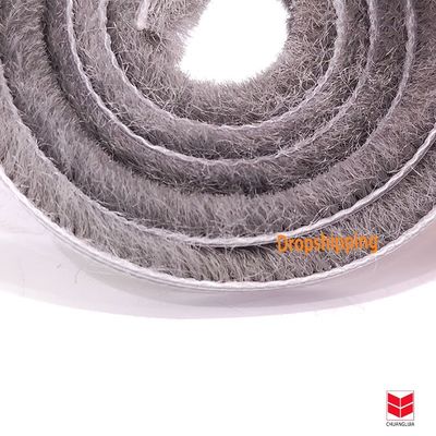 Hitam/abu/cokelat/putih/warna lain Pintu dan jendela Sikat Sikat Strip Wool Top Pile Strip Cuaca untuk apartemen