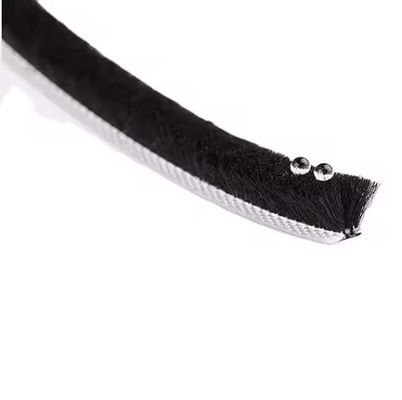 Modern Desain Apartemen Door Brush Weatherstripping Grey Silicon Wool Pile 7*6mm Ukuran Antidust Window Seal Strip Serbaguna