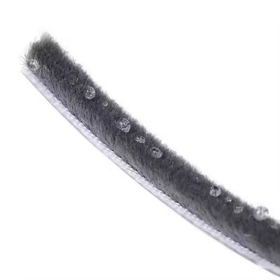Modern Desain Apartemen Door Brush Weatherstripping Grey Silicon Wool Pile 7*6mm Ukuran Antidust Window Seal Strip Serbaguna