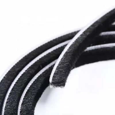 Pembersih Cuaca Pembuangan Kartu-Slot Seal Strip Pile Weatherstrip untuk jendela pintu dalam warna HITAM/GRAY/BRAUN/BLANK/LAIN