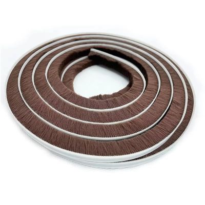 Modern Style Adhesive Door Weather Stripping Brush for Window Hitam/GRAY/BRAUN/WHITE/OTHER Bahan dan Desain