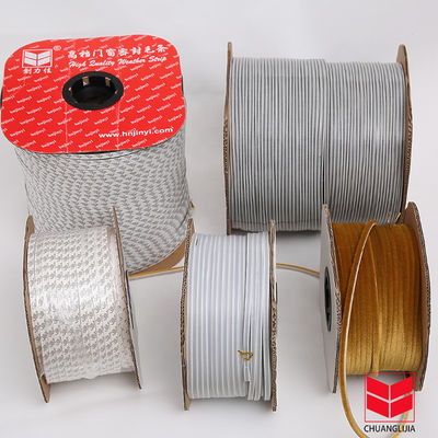 Strip Cuaca Pile tahan angin untuk Pintu dan Jendela Gap Self Adhesive Silikon 3-25mm Tinggi Tumpukan 3-50mm Lebar Opposite