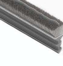 Aluminium Alloy Strip Brush Weather Stripping Apposite Door Seal Strip untuk Sliding Door Pile Tinggi 3-25mm / lebar 3-50mm