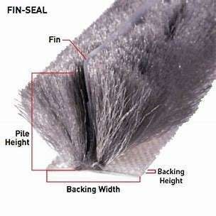 Aluminium Alloy Strip Brush Weather Stripping Apposite Door Seal Strip untuk Sliding Door Pile Tinggi 3-25mm / lebar 3-50mm