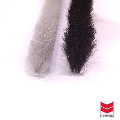ISO9001 2008 Bersertifikat Strip Sliding Pintu Dan Jendela Wol Pile Strip Cuaca Untuk Jendela Kayu Dengan Tinggi Pile 3-25mm