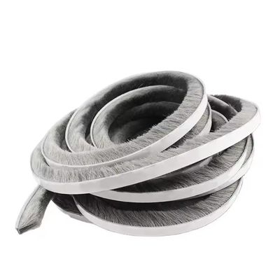 Aluminium Pintu dan Aksesoris Jendela Wol Pile Strip Cuaca untuk Penutup yang Ditingkatkan Hitam/GRAY/BRAWN/WITHE/warna LAIN