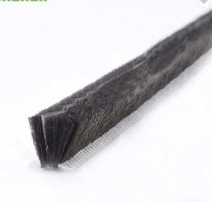 Aluminium Pintu Dan Aksesoris Jendela Pencegahan debu Pintu Penutup Dengan Fin Jendela Cuaca Strip Tumpukan Tinggi 3-25mm