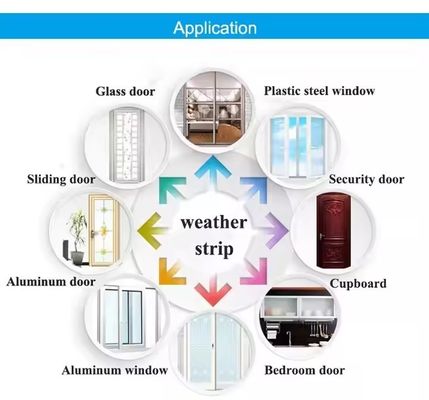 Desain Modern Dustproof Windproof Tumpukan Strip Cuaca untuk Pintu dan Jendela Perbaikan Mudah