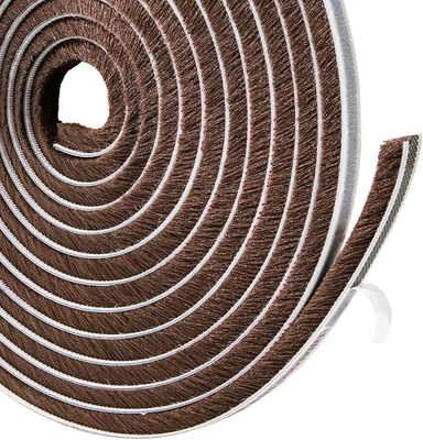 Pemasangan Mudah Batang Wol Waterproof Brush Gasket Seal Cuaca Pintu dan Jendela Sealing Strip dalam Hitam/Grey/Brown/White/warna lainnya